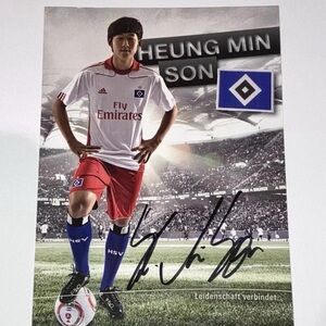 2011-12 Heung Min Son Original Hand Signed HSV Autograph Rookie Card - Tottenham